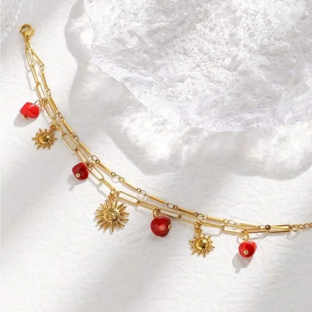 Sun Charm Bracelet Q720 - Picture 2 of 5
